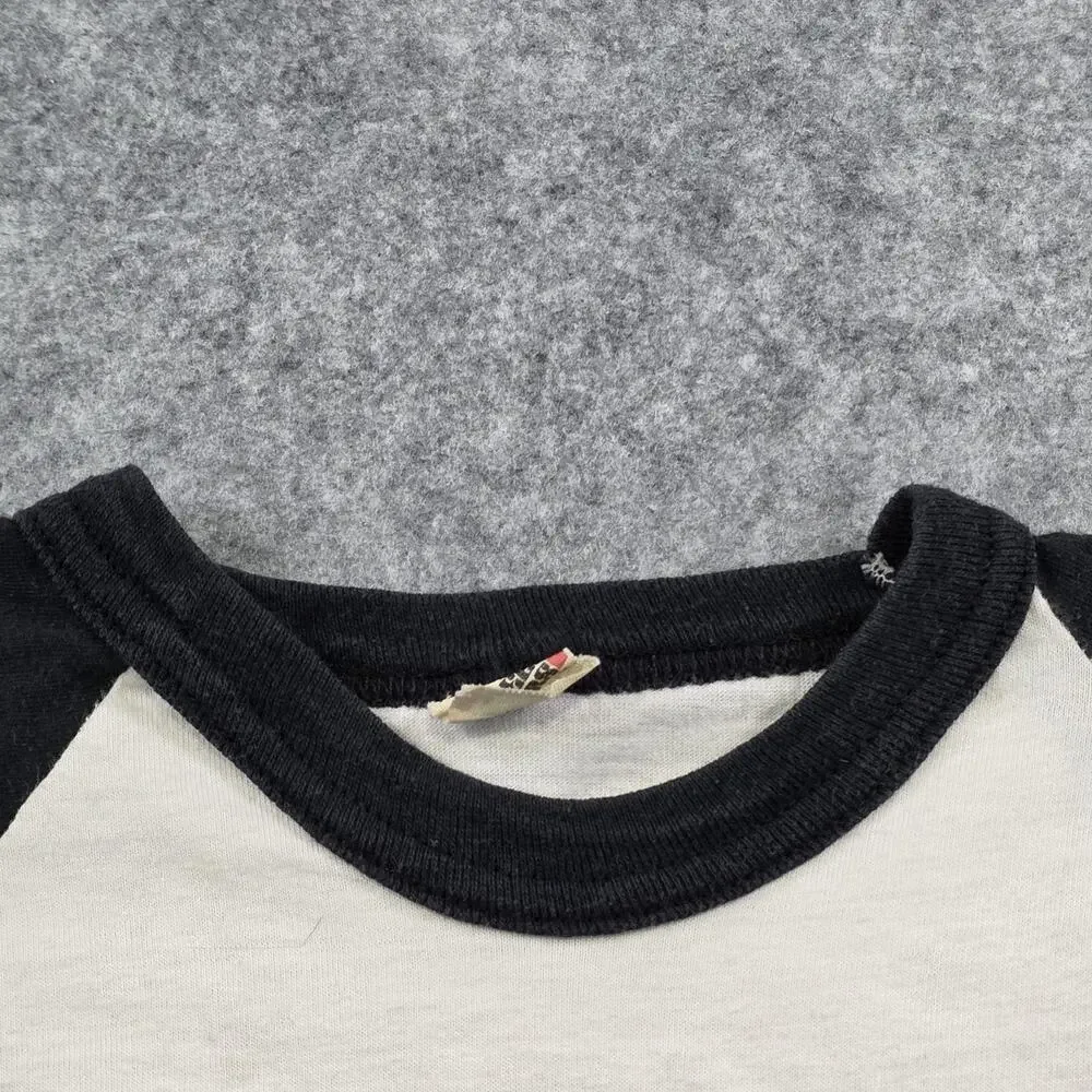 Vintage Star Wars Return Of‎ The Jedi T Shirt Youth 14-16 Black Raglan 80s Lucas